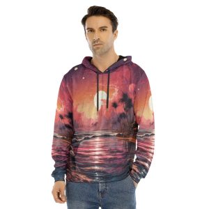 "Neon Sunset" - Unisex Velvet Hoodie