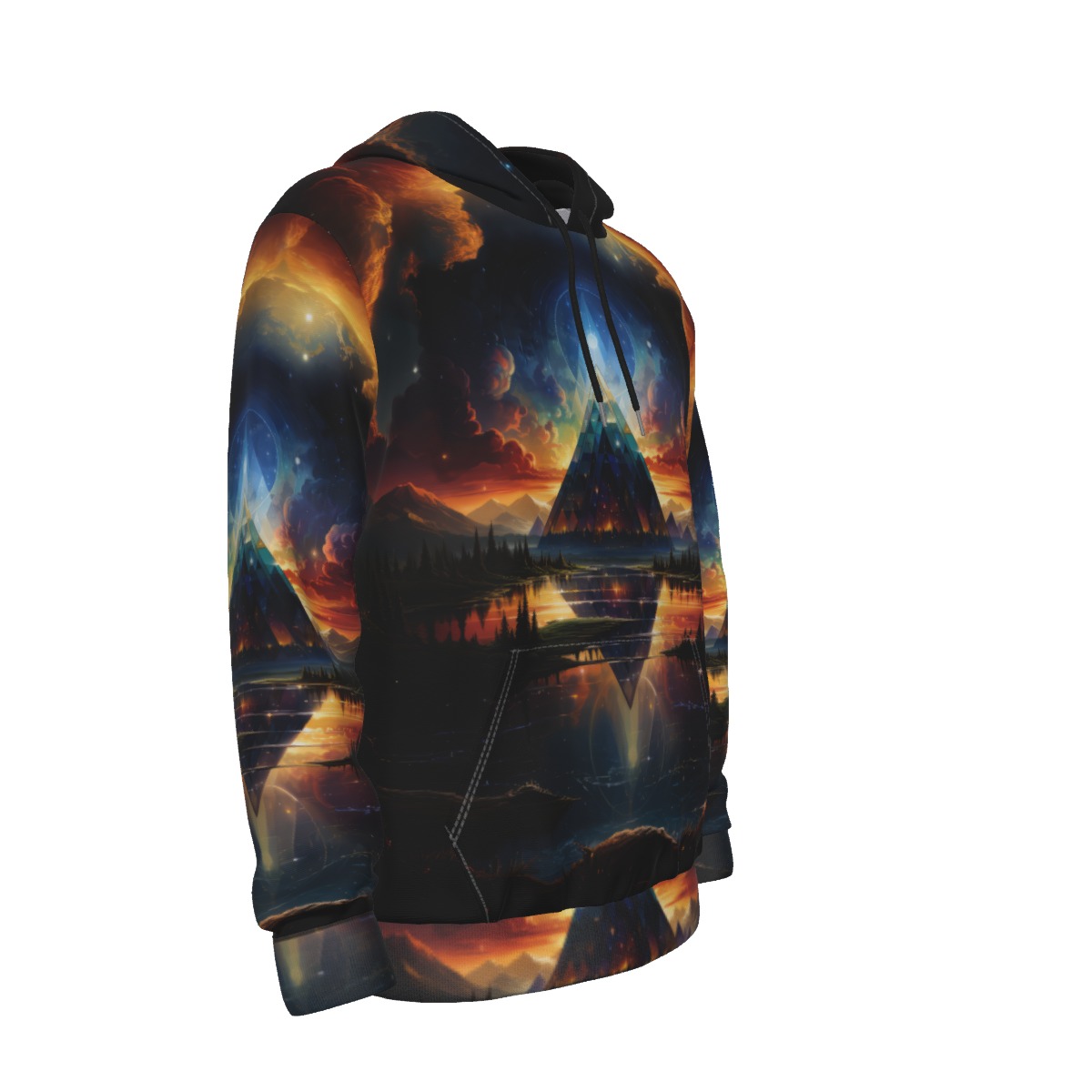 "Digital Pyramid" - Unisex Hoodie - Image 3