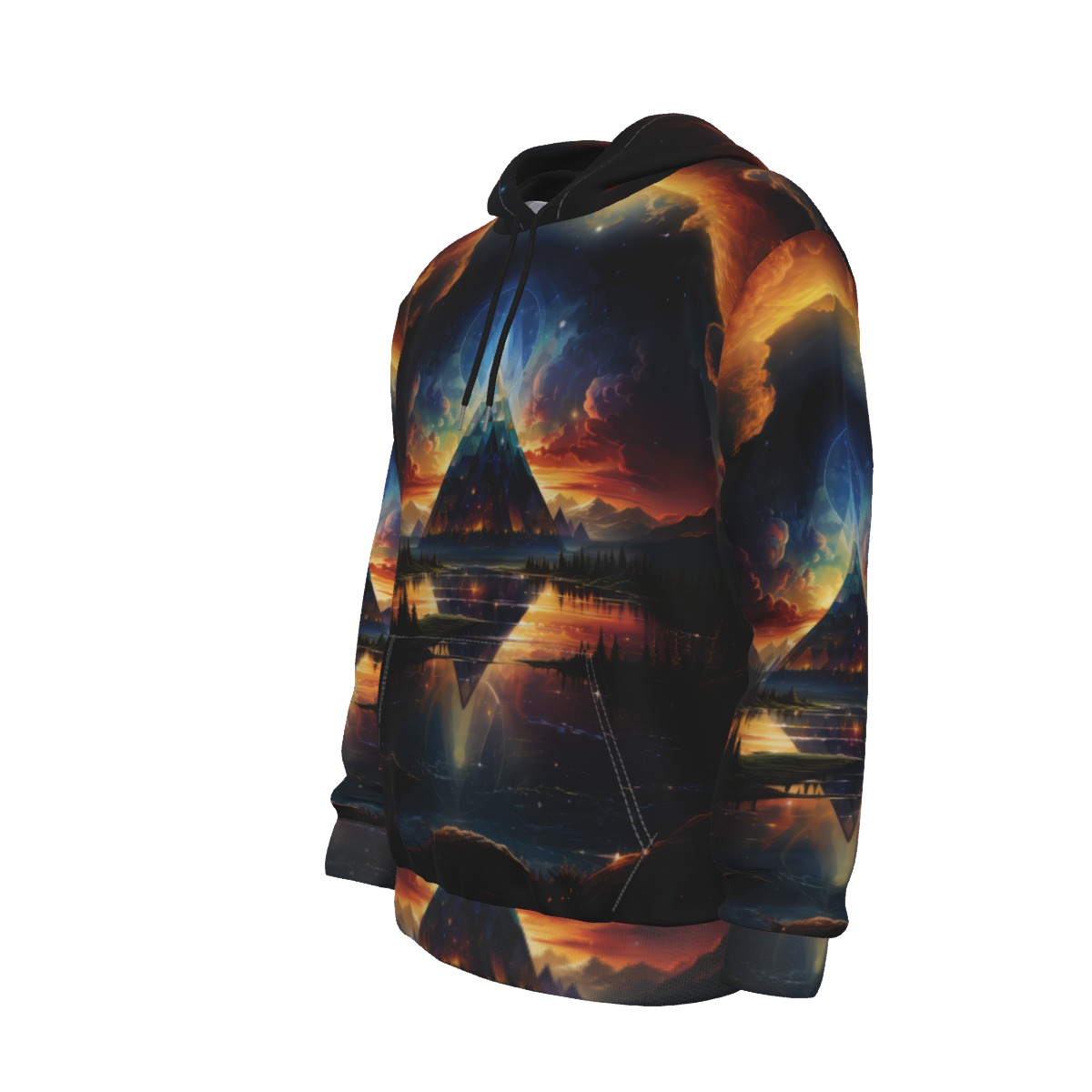 "Digital Pyramid" - Unisex Hoodie - Image 4