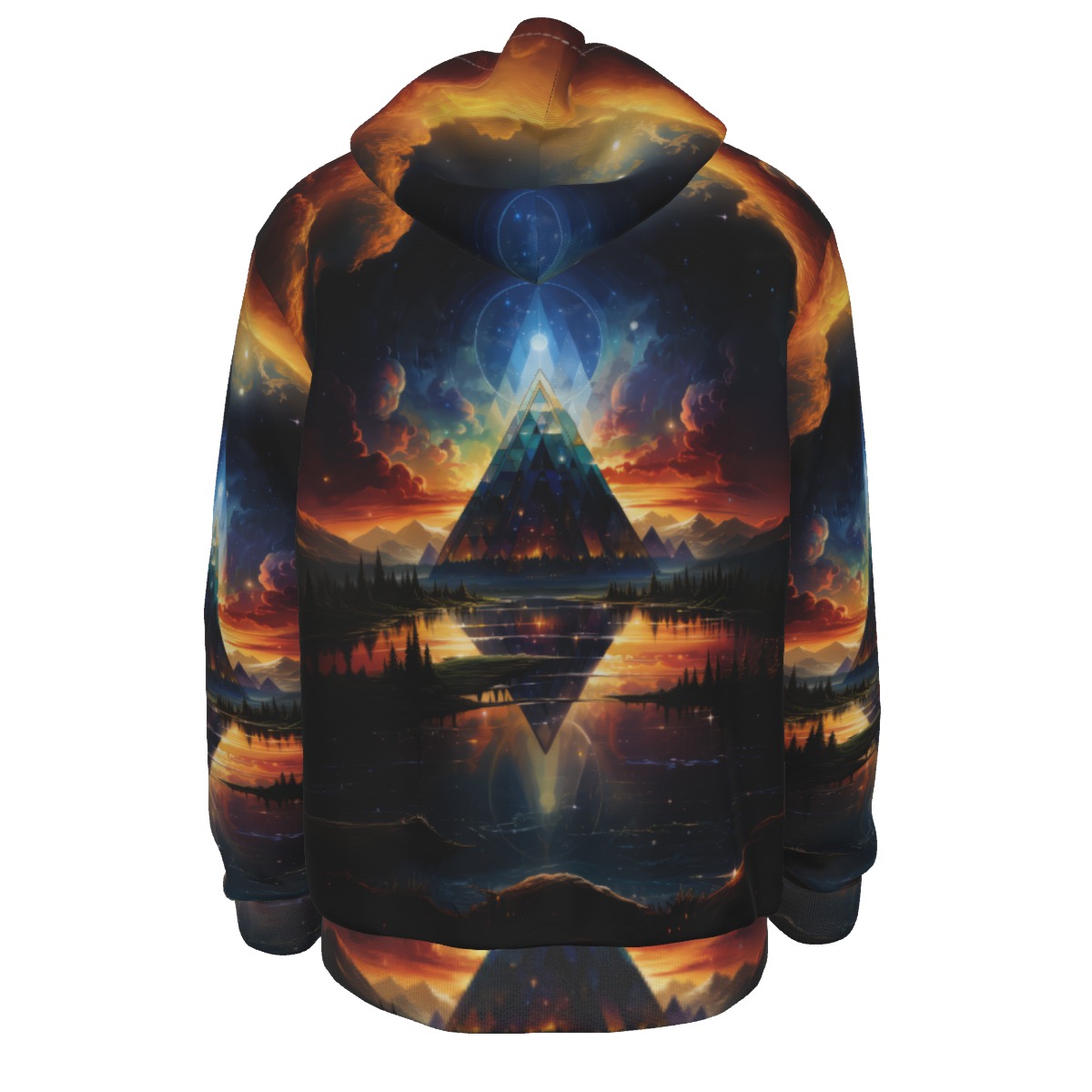 "Digital Pyramid" - Unisex Hoodie - Image 2