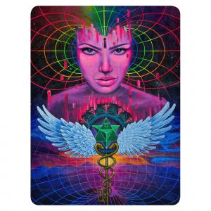 "Consciousness 2" Sherpa Lined Blanket - 60" x 80"